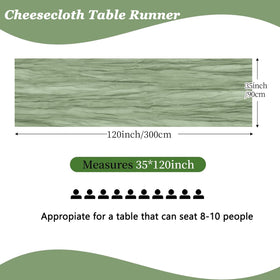 FlashCarryPro 35x120-inch runner on rustic table creates graceful drape