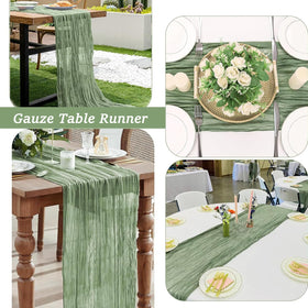 FlashCarryPro reusable sage green runner, easy care for parties