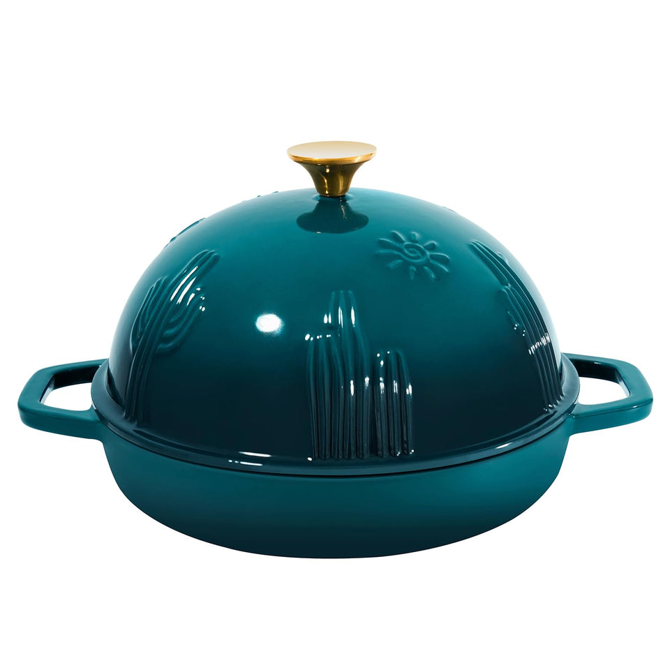 Flavehc bread oven with cloche lid for even baking and crusty results.
