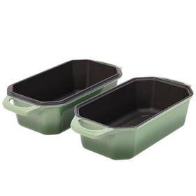 Flavehc loaf pan in oven at 500°F highlighting high-heat baking readiness