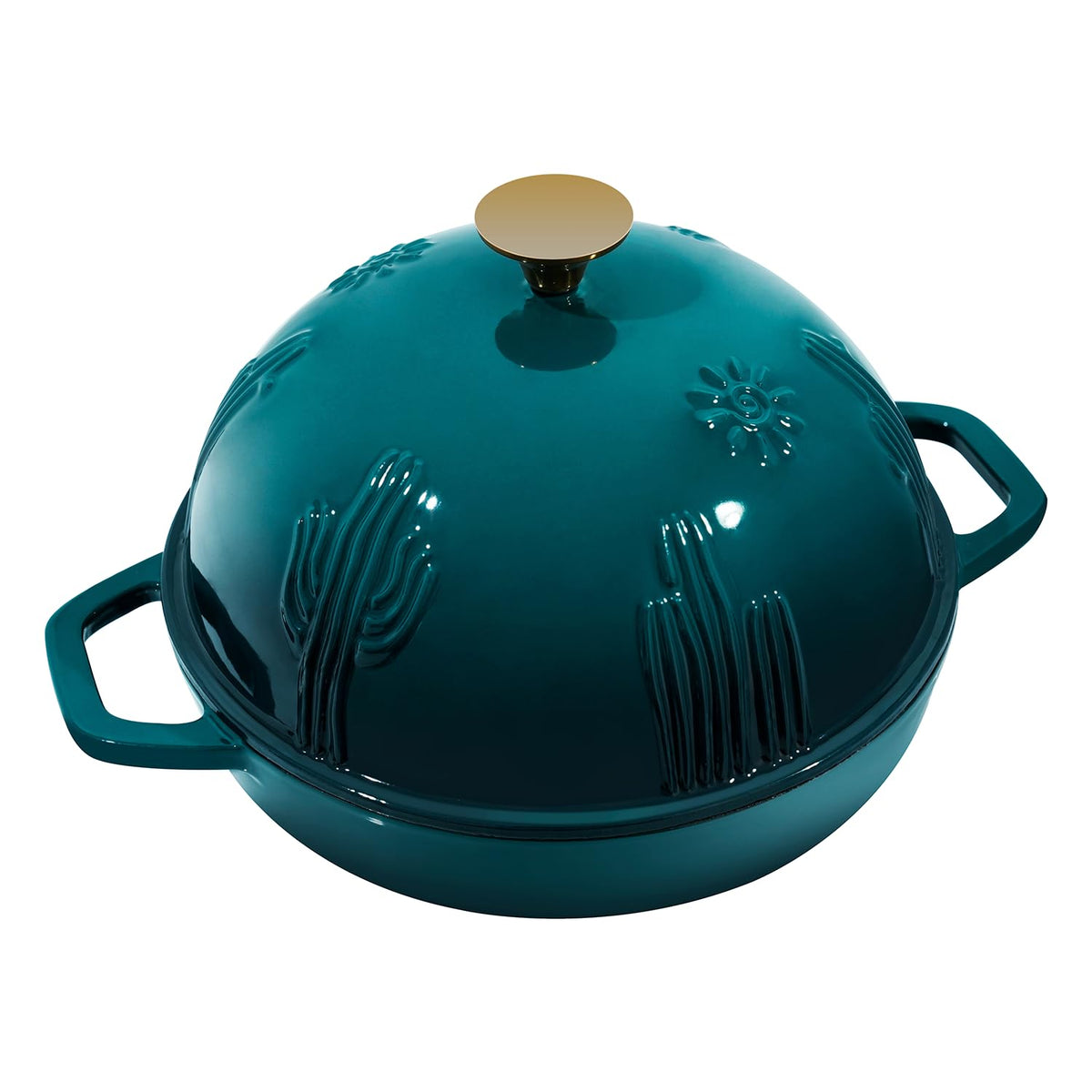 Flavehc darkcyan interior enamel is easy to clean after baking.