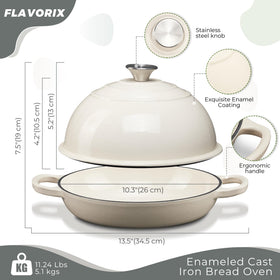 Flavorix bread oven interior showing dough rising for crust formation