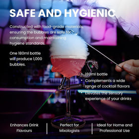 Flavour Blaster bubble visuals on cocktails add a wow factor without altering flavor.