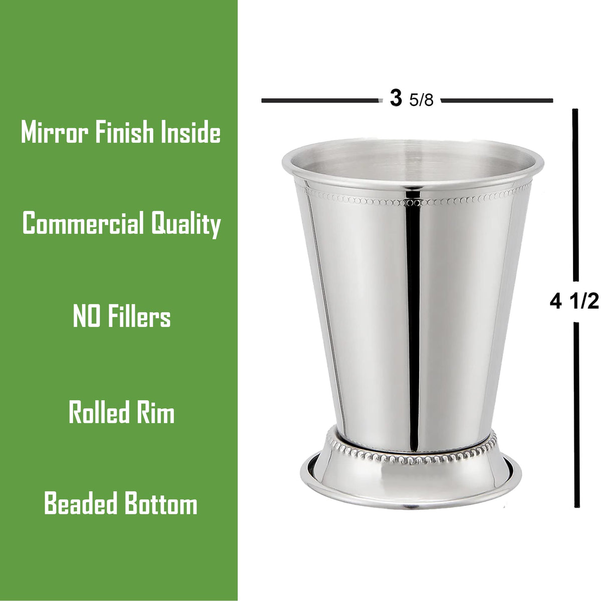 Flavourd mint julep cups used as wedding centerpiece accents