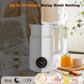 Flelano nut milk maker 34oz capacity showcase for family batches.