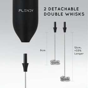 Flendy versatile frother with ergonomic button for easy control