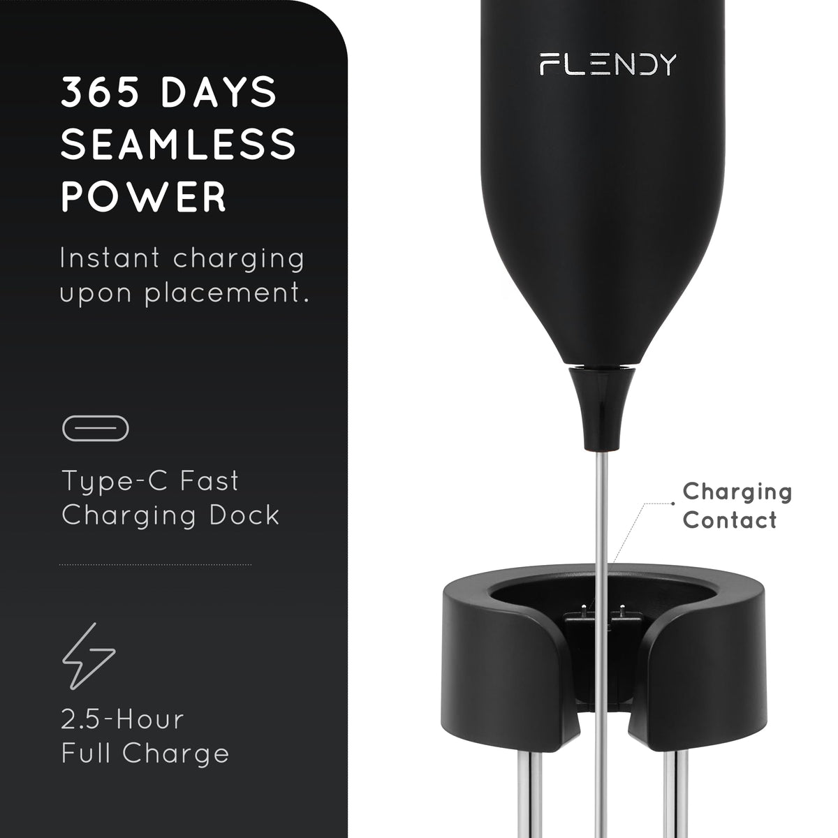 Flendy stainless-steel whisk is submersible for easy cleaning