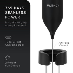 Flendy stainless-steel whisk is submersible for easy cleaning