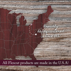 Flexcut KN500 Made in USA badge on packaging communicates craftsmanship.