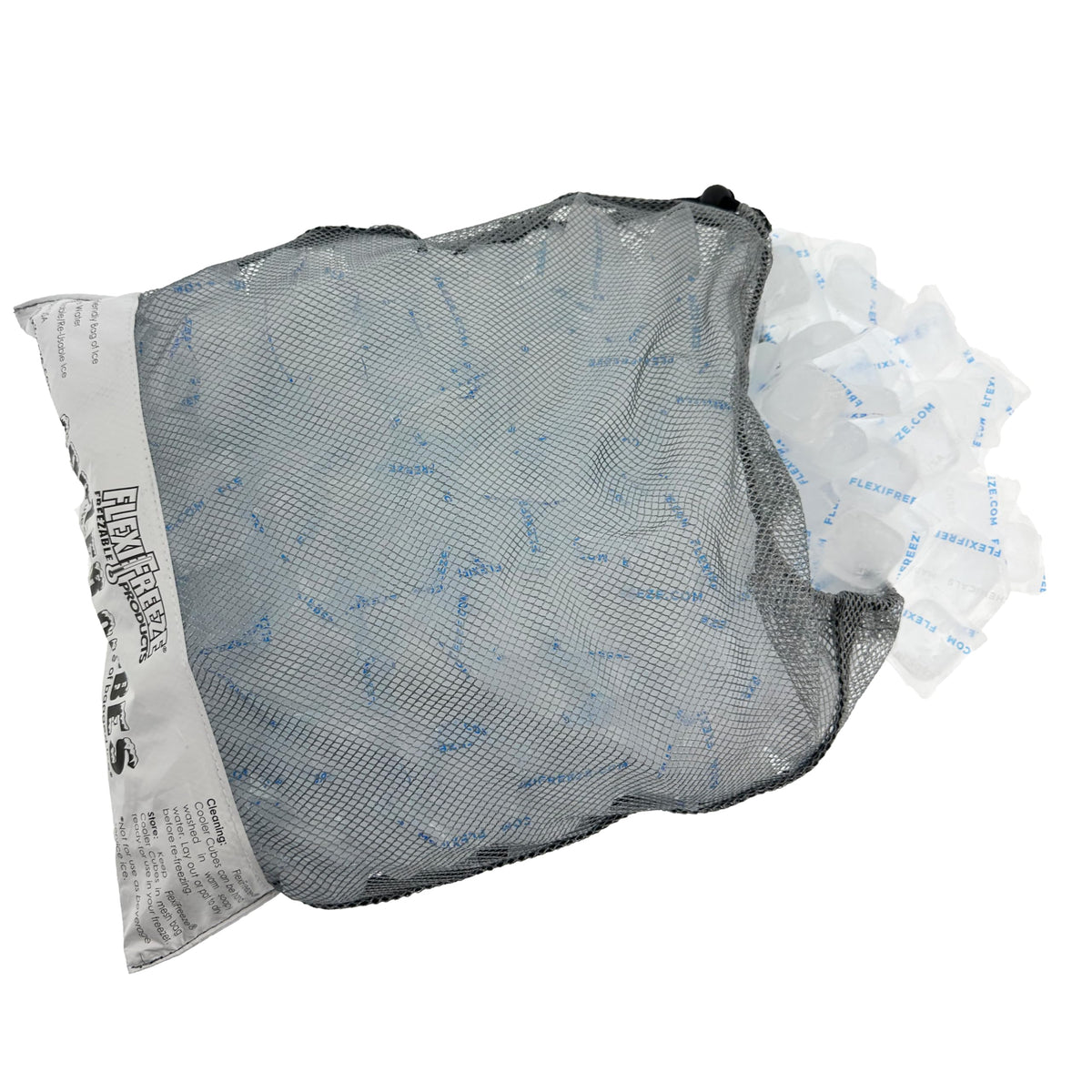 FlexiFreeze Cooler Cubes 8lb bag offering long-lasting, reusable cooling in any cooler.