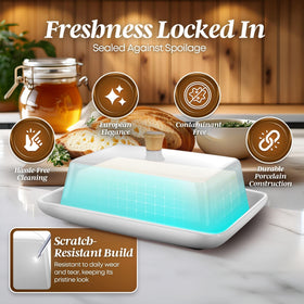 Flexzion butter dish easy to clean by handwash for everyday use