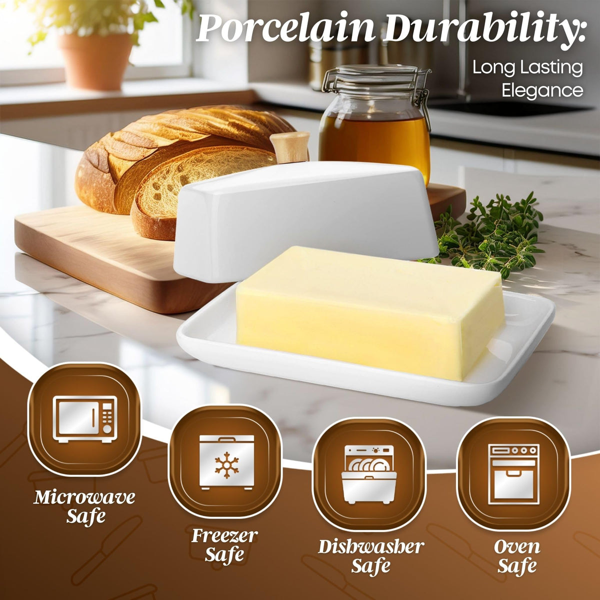 Flexzion butter dish used as fruit platter centerpiece for guests