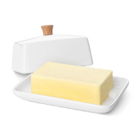 Flexzion butter dish with lid on countertop for stylish serving