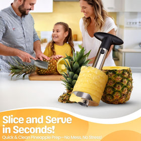 Flexzion pineapple tool helps guests enjoy fresh fruit with minimal effort.