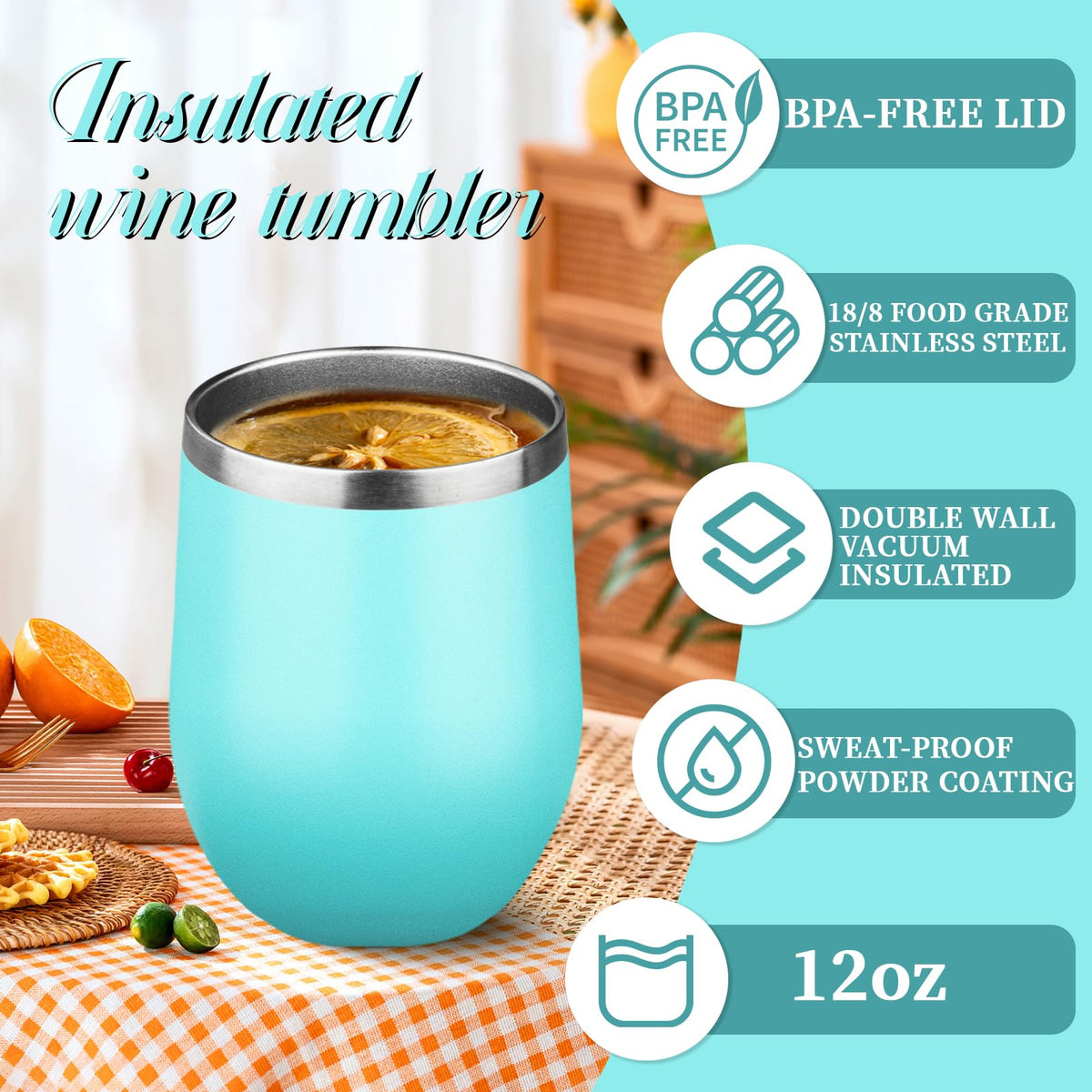 FLIFQI BPA-free lid prevents spills during travel.