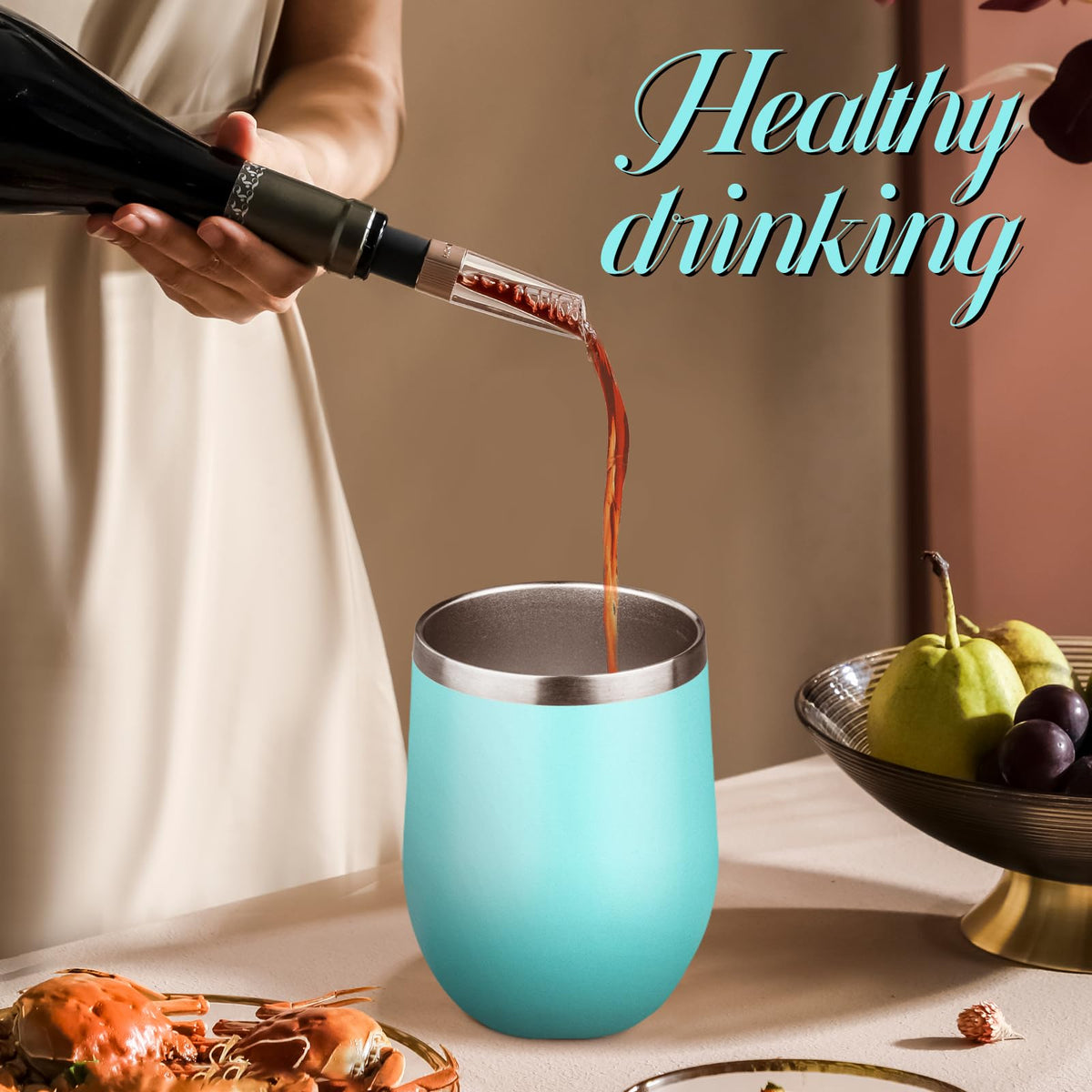 FLIFQI 12oz tumbler keeps beverages hot or cold.