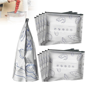 Flkaskf reusable foil bags with stand-up base for easy pantry organization