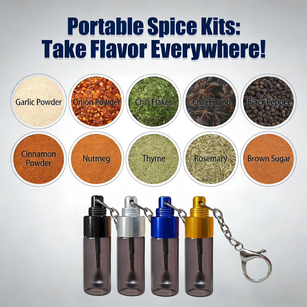 FLOATFARE jar with spoon demonstrates easy portioning for spices and sugar.