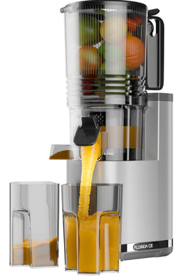 Floisdace cold press juicer with 6.5-inch feed chute for easy whole-fruit prep