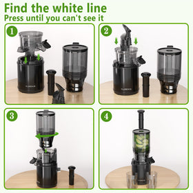 Floisdace Easy Cleanup after juicing with rinse-and-wipe design.