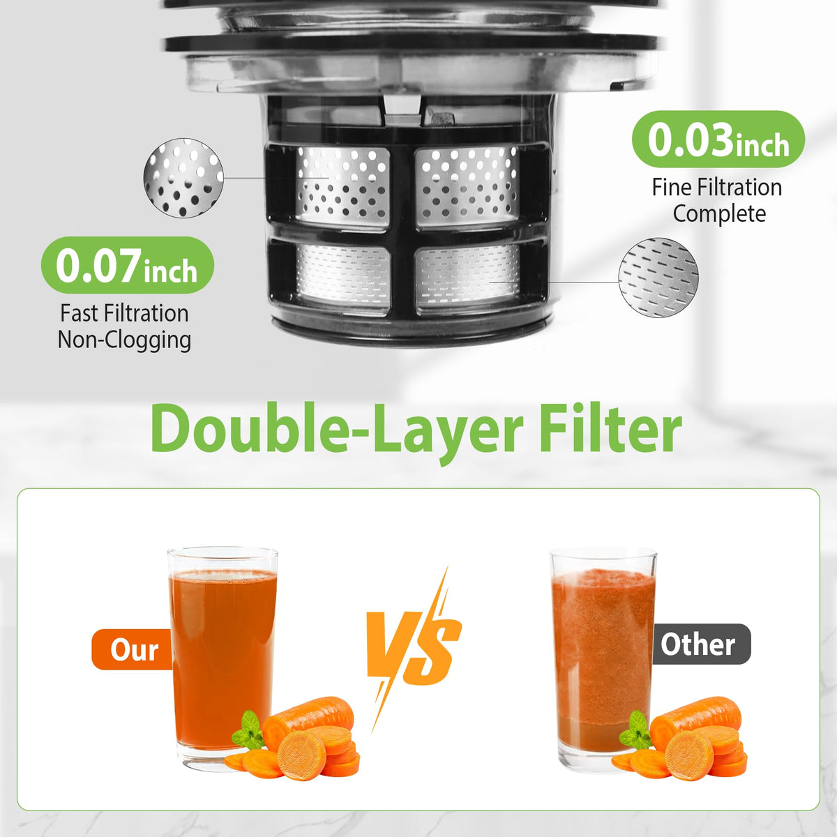 Floisdace easy-disassembly design with quick-cleaning brushes saves time