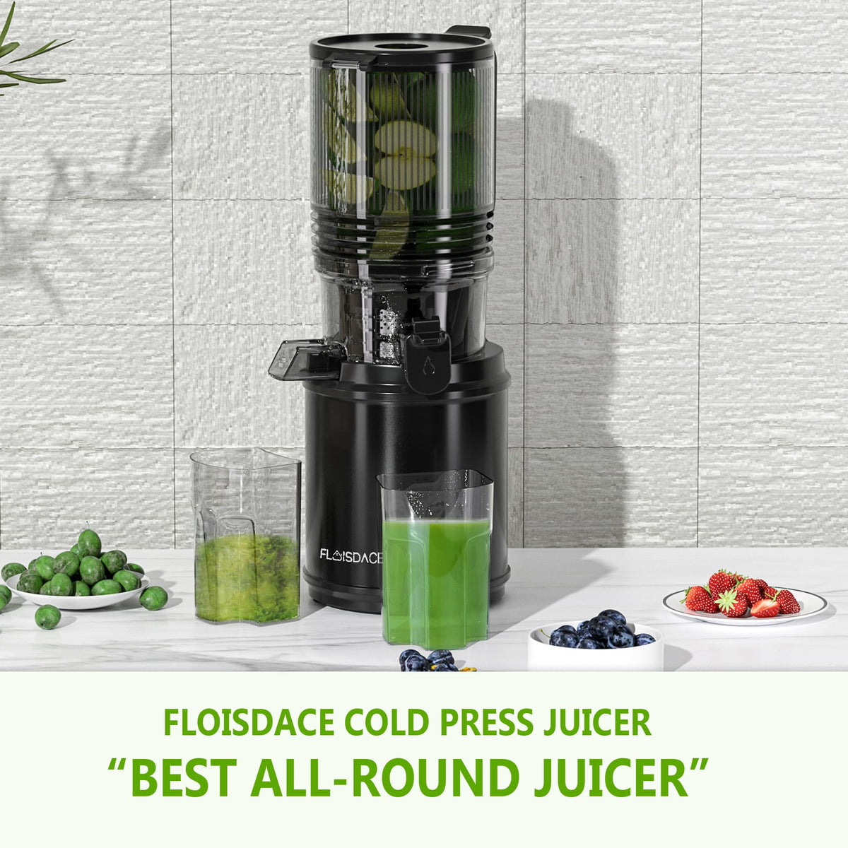 Floisdace Hands-Free Juicing Hopper enables load-and-walk-away operation.