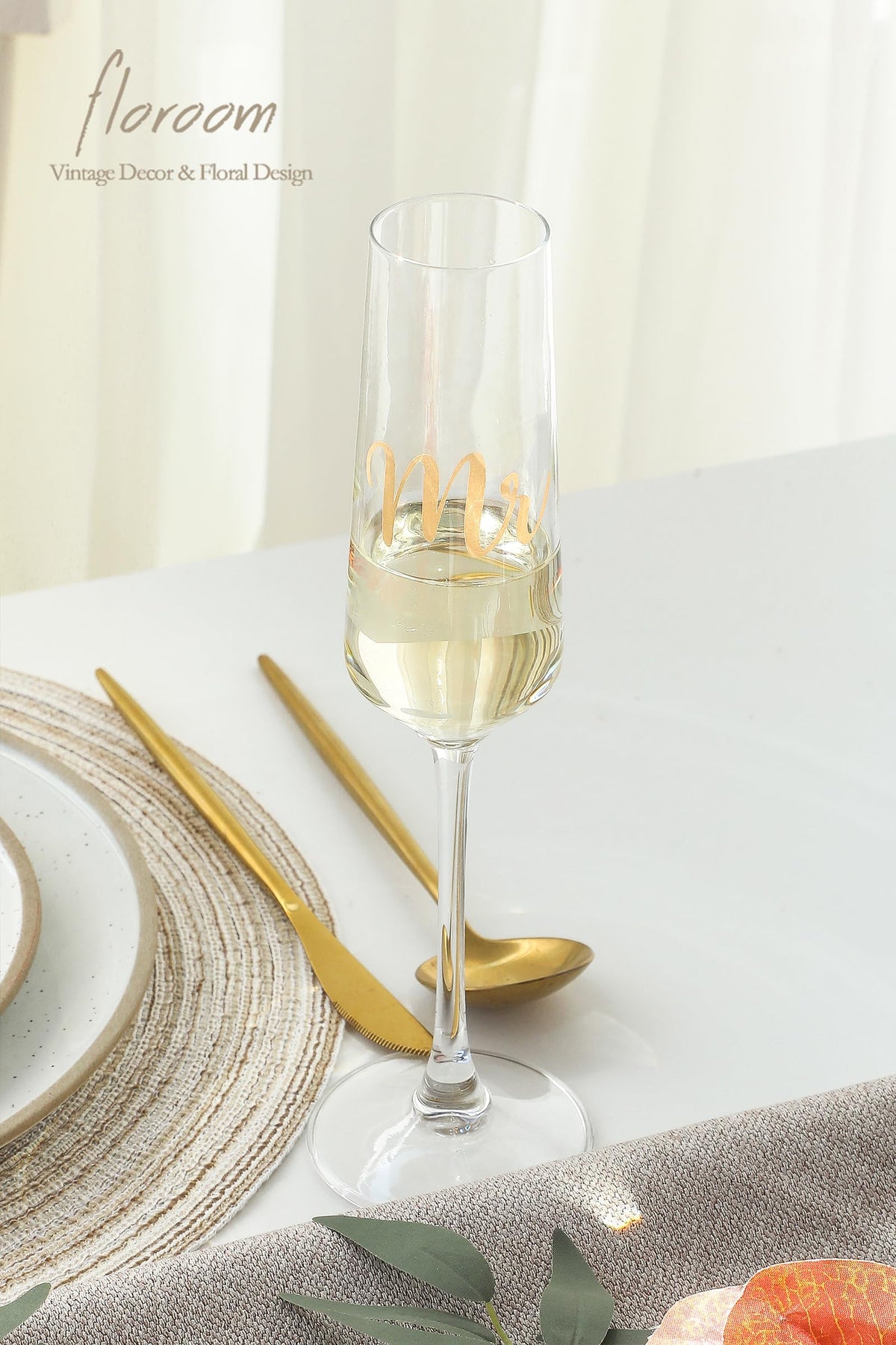 Floroom premium quality glass with slender silhouette elevating toasting moments