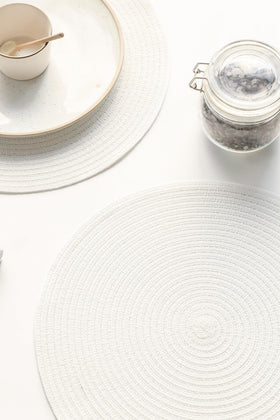 Floroom washable cotton-poly placemats simplify cleanup while keeping decor crisp and bright.