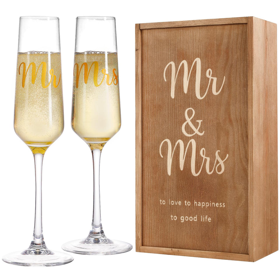 Floroom wedding champagne flutes set of 2 for elegant toasts at weddings