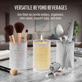 Florvani dining decor glasses bring elegance to tables and celebrations.