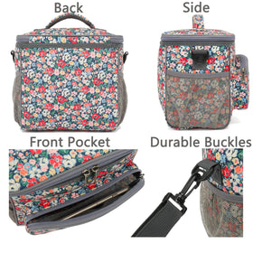 FlowFly lunch bag dimensions highlight roomy space for containers and snacks.