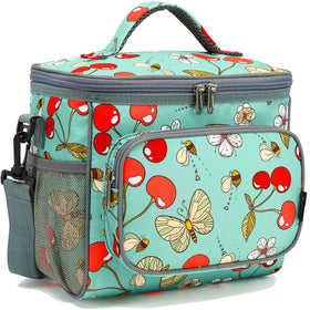 FlowFly insulated lunch bag shows front pocket for quick meal gear access.