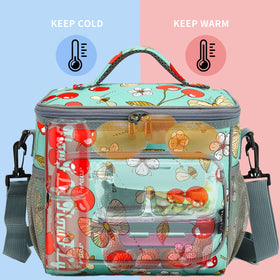 FlowFly lunch bag with adjustable shoulder strap for comfortable all-day wear.