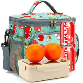 FlowFly cherry lunch bag versatile for work, school, and weekend picnics.