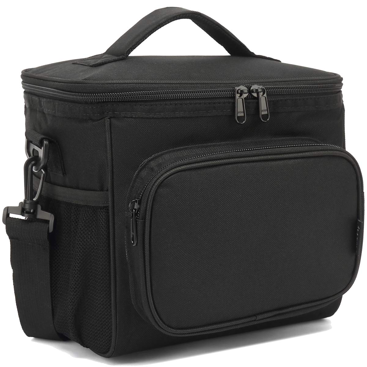 FlowFly insulated lunch bag front pocket keeps utensils and snacks organized