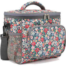 FlowFly insulated lunch bag front pocket for quick organization at work.