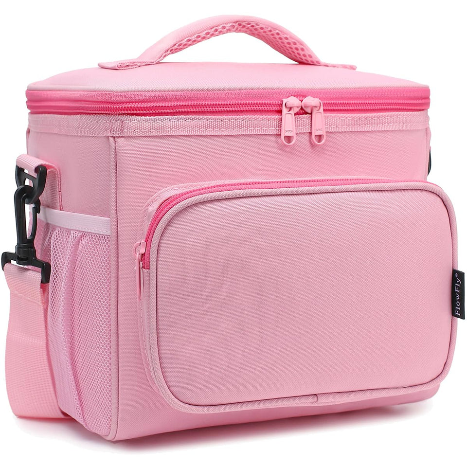 FlowFly insulated lunch bag with front pocket for organized meals.