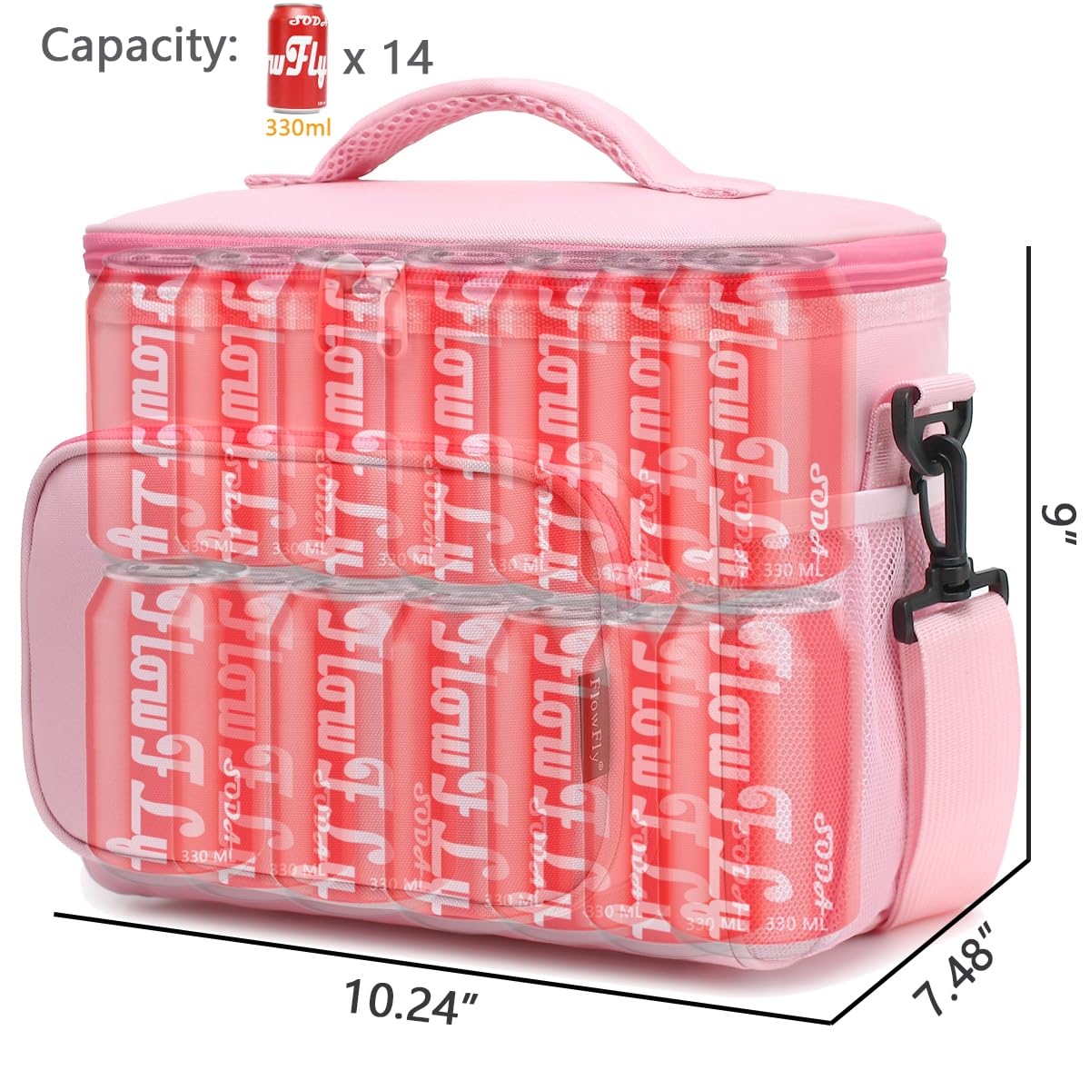 FlowFly pink insulated bag blends style with practical use.