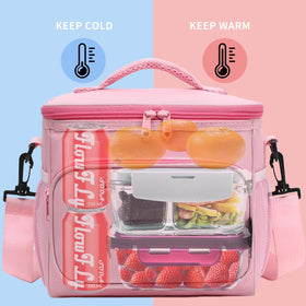 FlowFly lunch bag with adjustable shoulder strap for comfortable carrying.