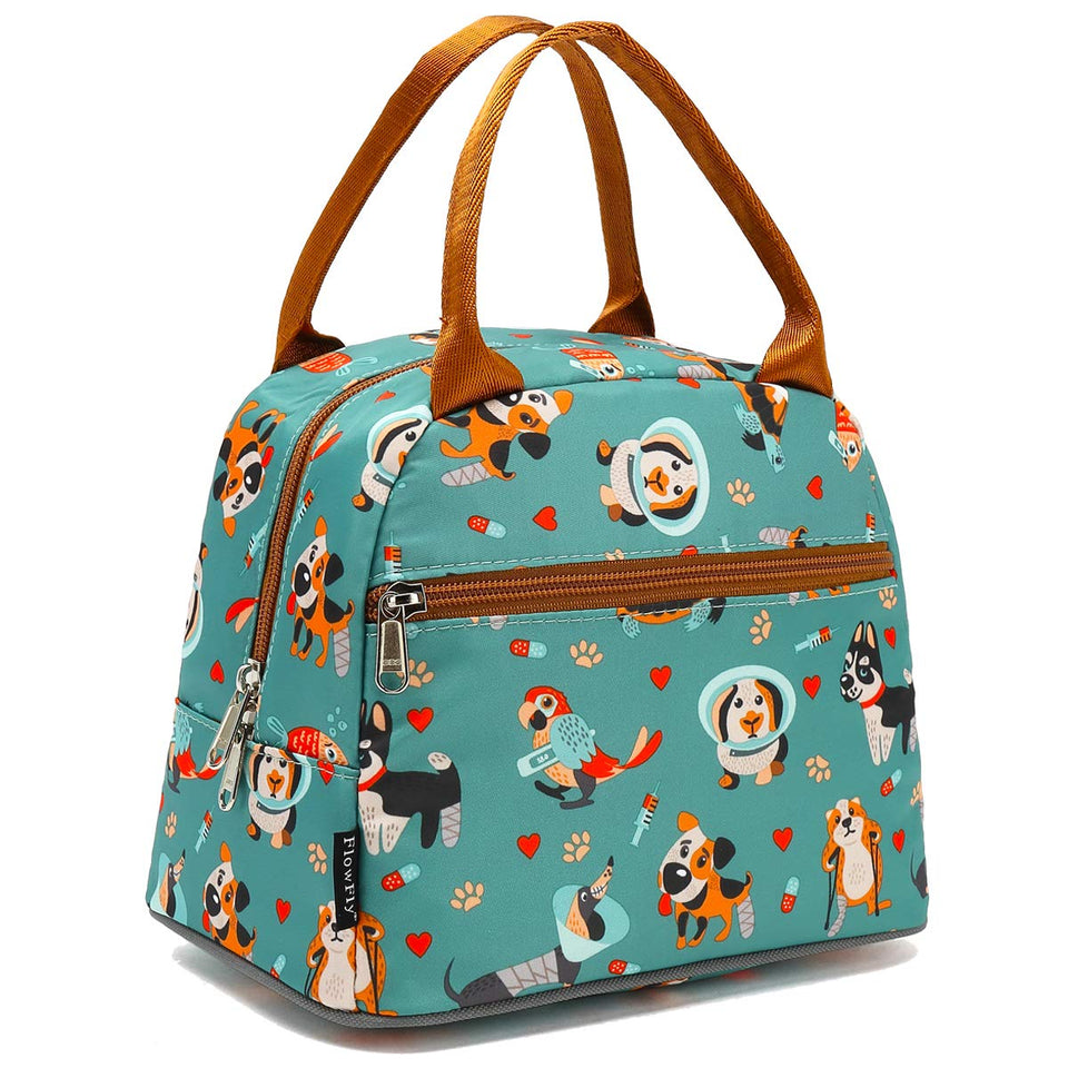 FlowFly insulated lunch cooler bag interior shows ample space for meals and containers.