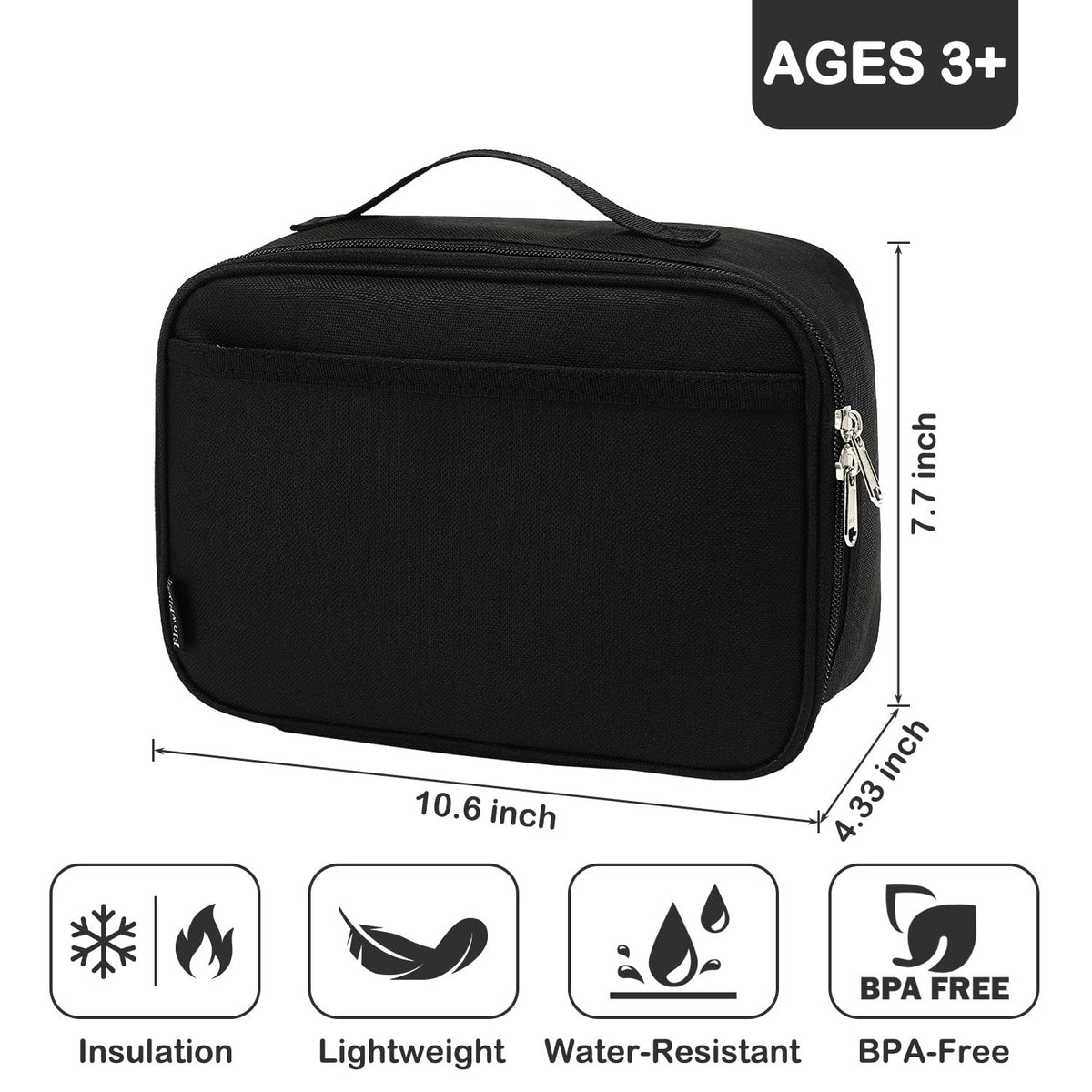FlowFly lunch bag interior shows organized space for containers and snacks.