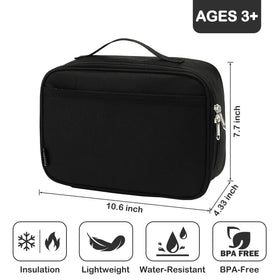 FlowFly lunch bag interior shows organized space for containers and snacks.