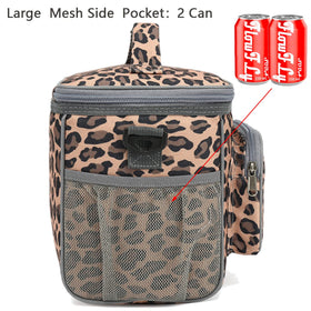 FlowFly leopard lunch bag easy-clean lining simplifies post-meal cleanup