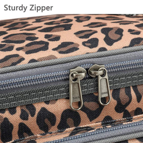 FlowFly leopard lunch bag portable handles support versatile commuting and picnics