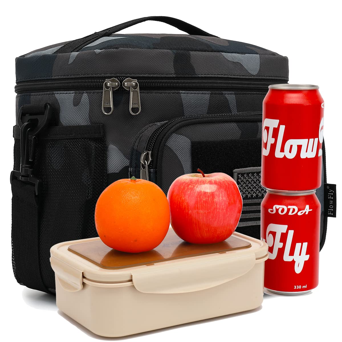 FlowFly lunch bag adaptable carry and shoulder options.