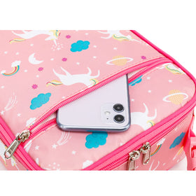 FlowFly lunch bag dimension size demonstrating fit for kids and adults