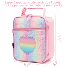 FlowFly lunch bag inner mesh pouch holds utensils and napkins