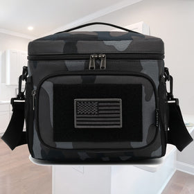 FlowFly lunch bag leakproof liner for easy cleanup.