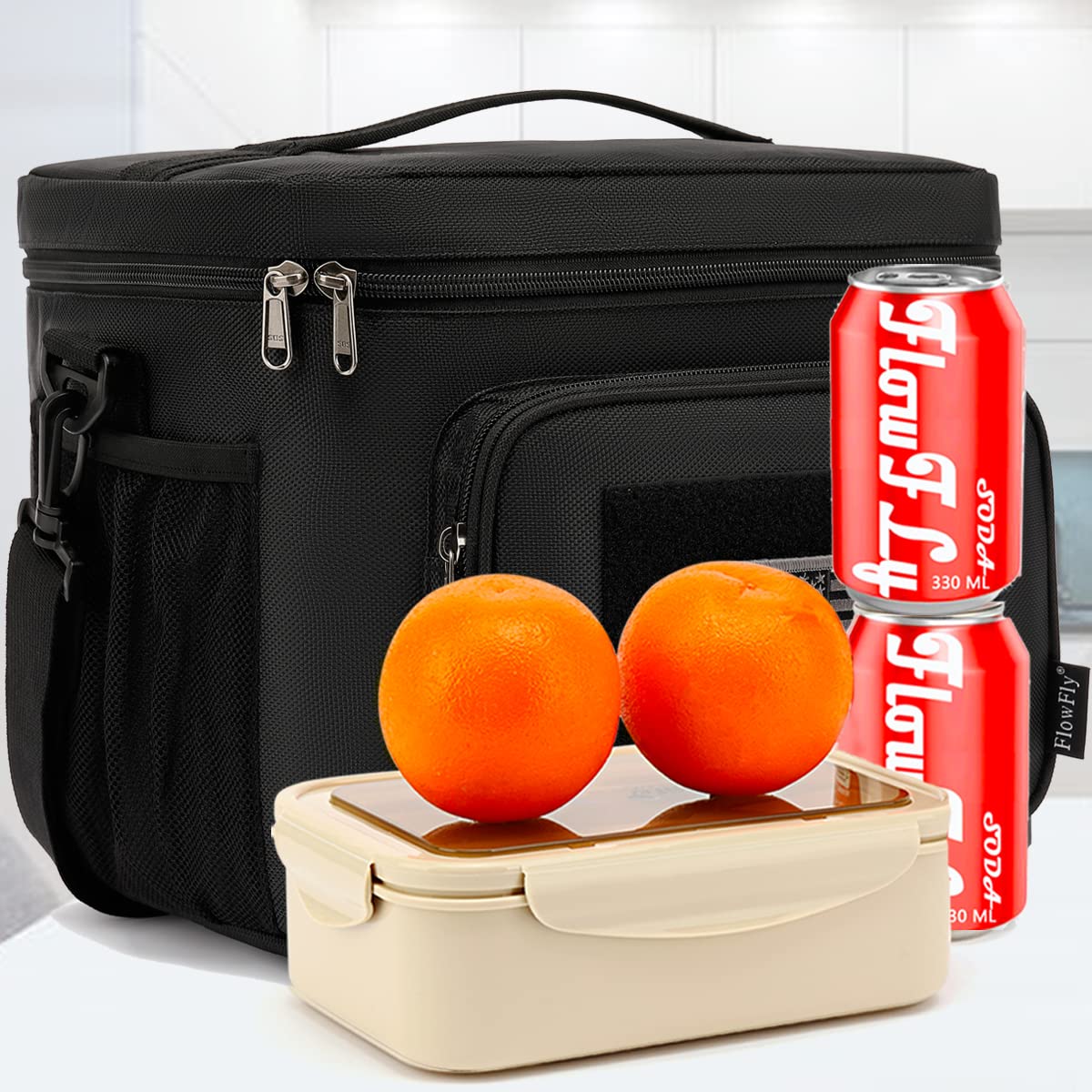 FlowFly multi-purpose lunch bag fits work, school, picnics, or camping