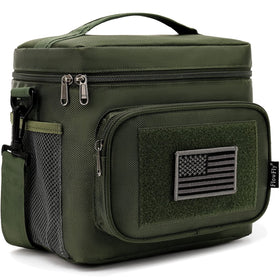 FlowFly tactical lunch bag main view shows rugged meal carrier with durable build